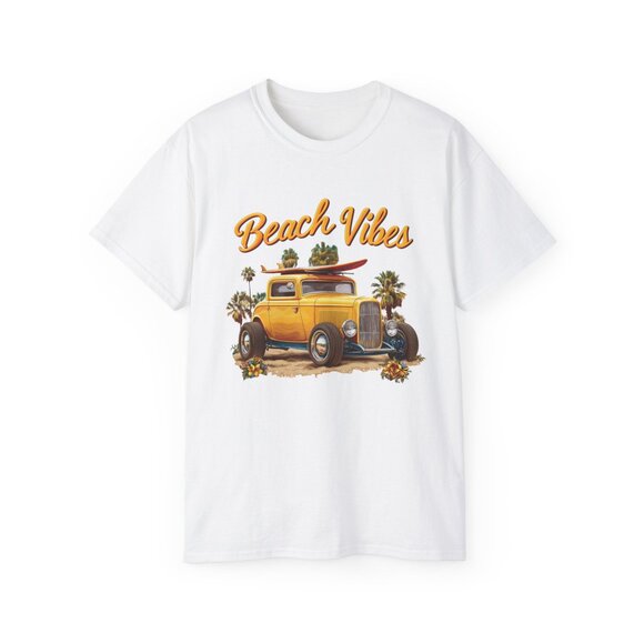 Beach Vibes - 1932 Ford - Deuce Coupe - T-Shirt - Picture 1 of 3